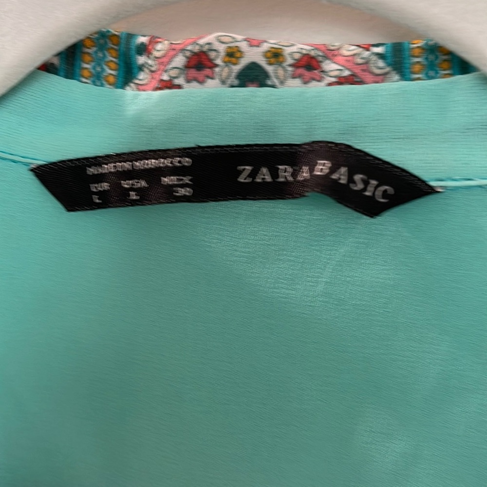 Sheer multi color blouse